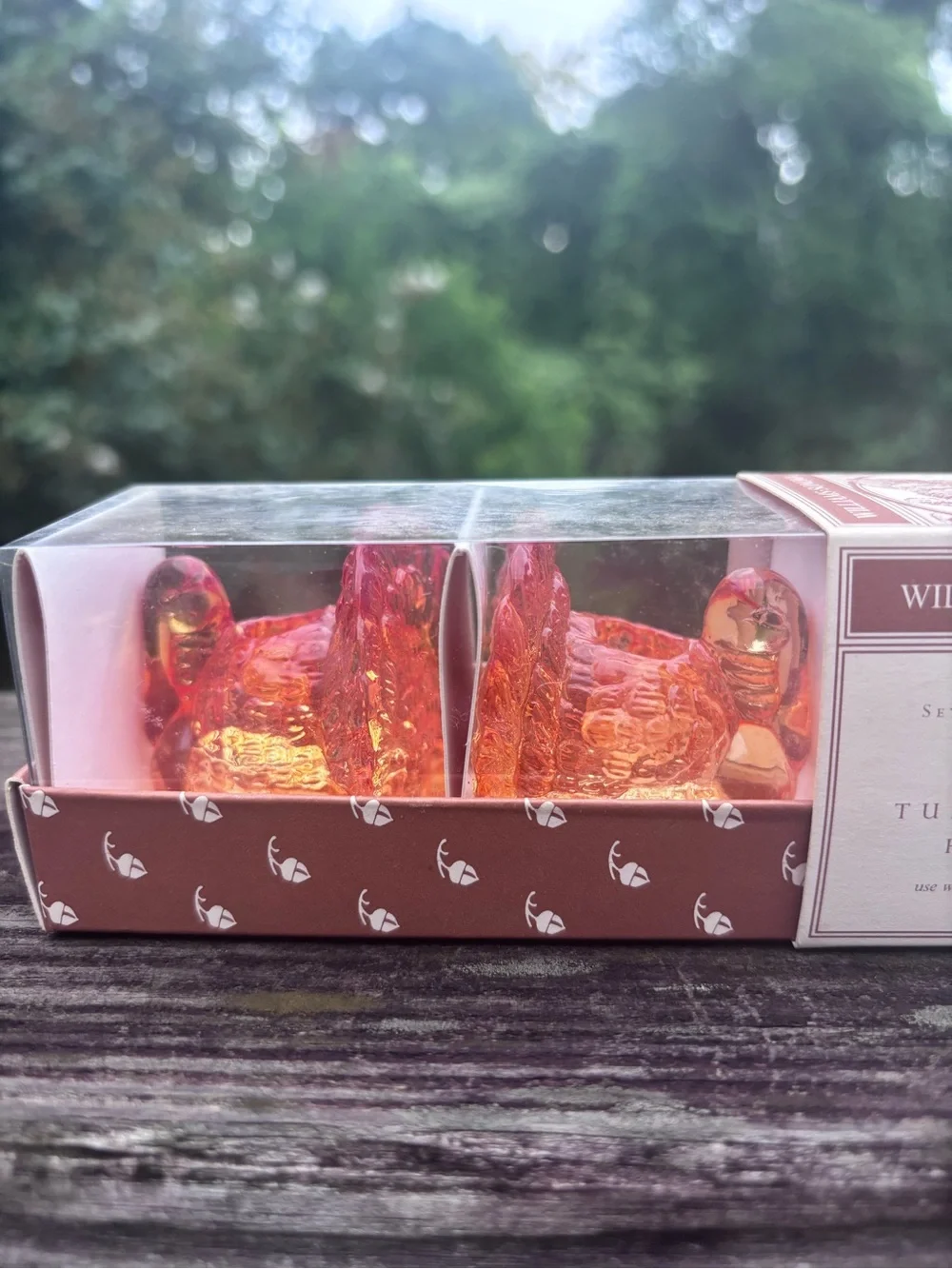 Williams Sonoma Turkey Taper Holders Set of 4 Thanksgiving